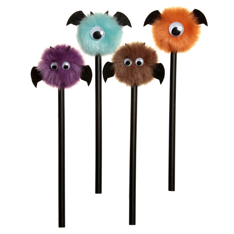 Fun Monster Pom Pom Pencil with Topper