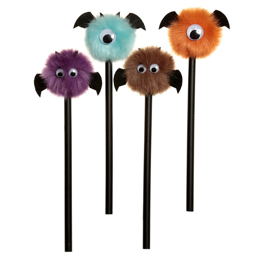 Fun Monster Pom Pom Pencil with Topper