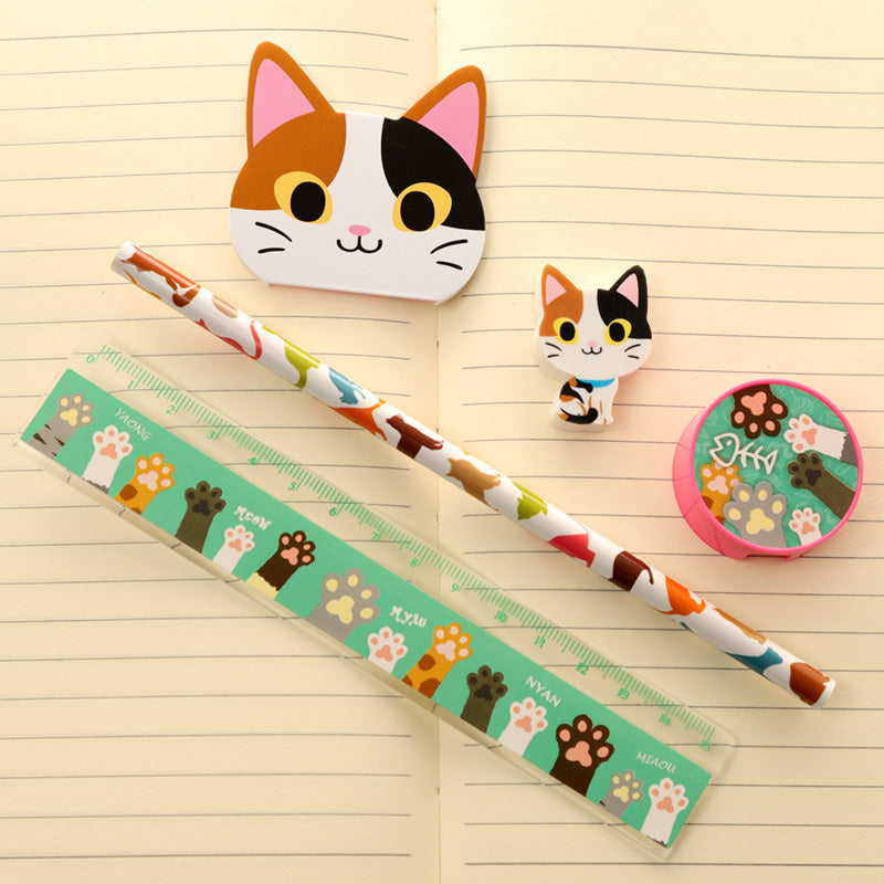 Cute Cat Design Stationery Set