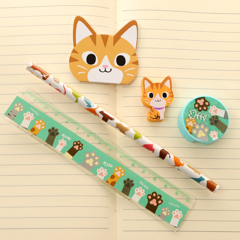 Cute Cat Design Stationery Set