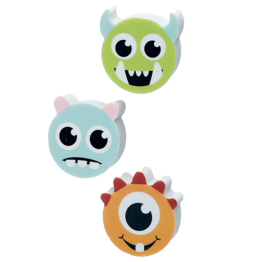 Eraser 3 Piece Set - Monstarz Monsters