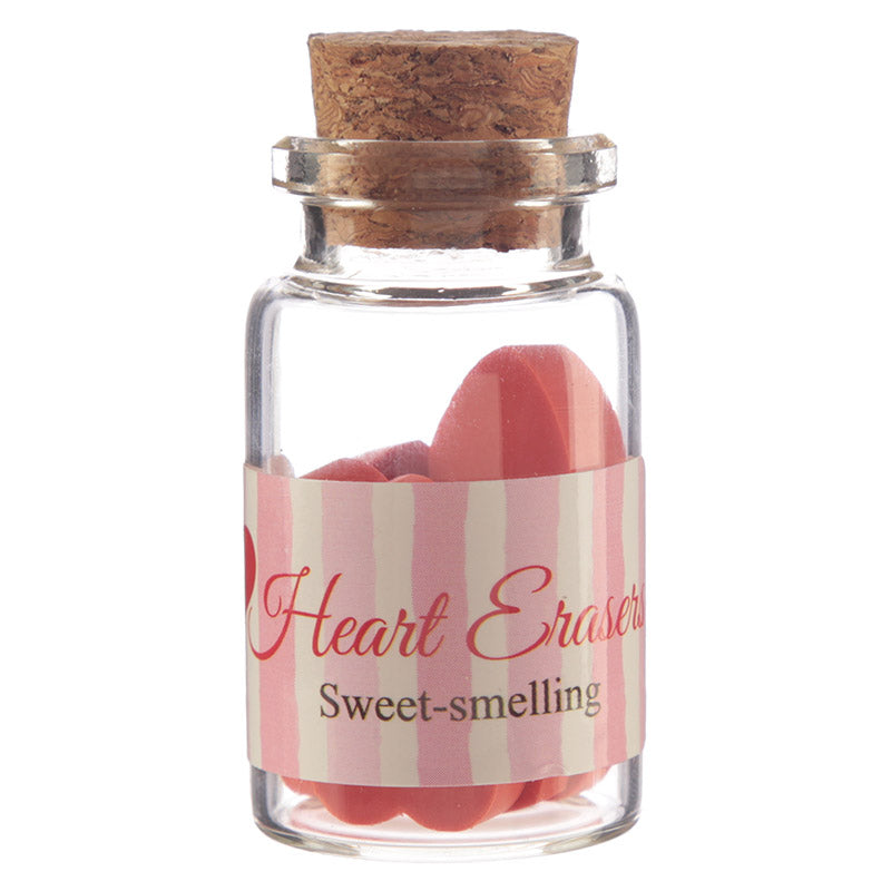 Cute Mini Scented Hearts Eraser Set