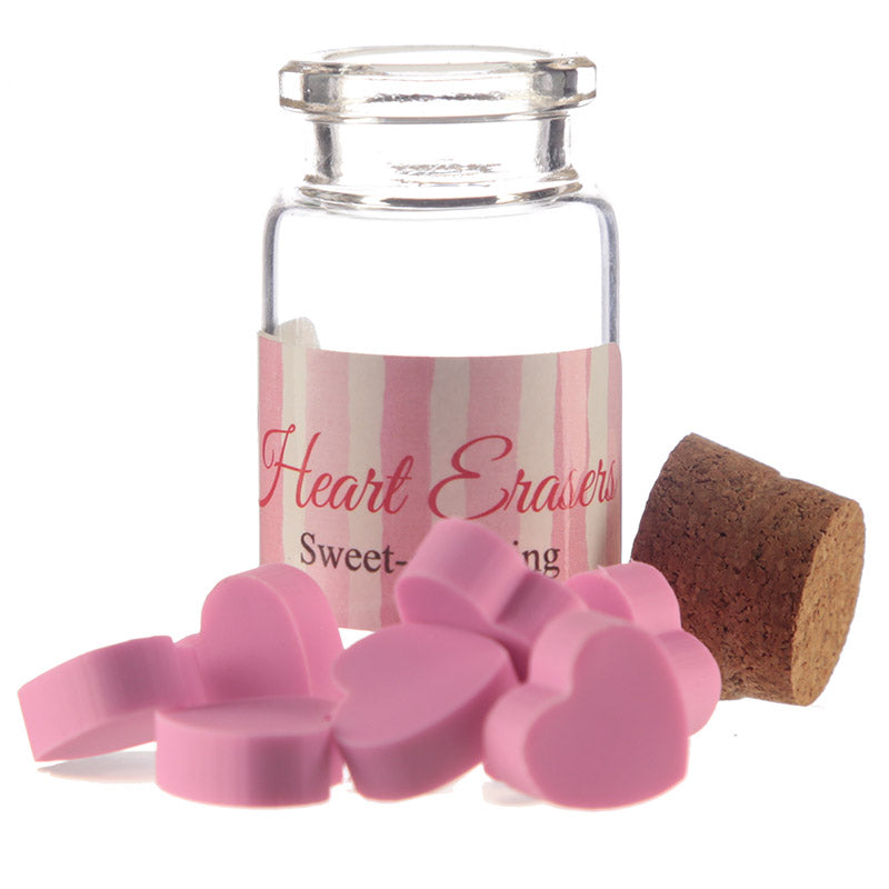 Cute Mini Scented Hearts Eraser Set