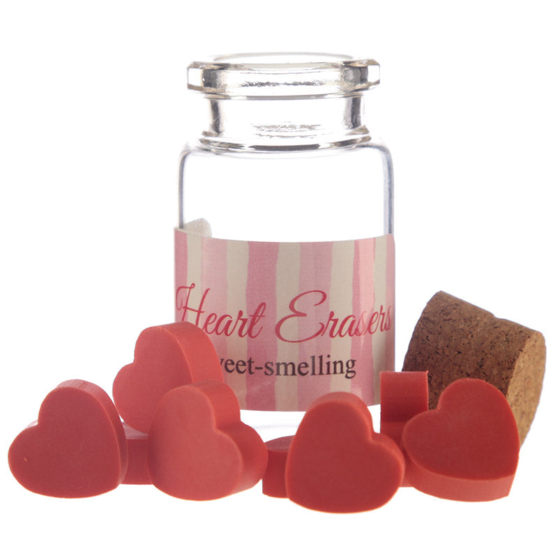 Cute Mini Scented Hearts Eraser Set