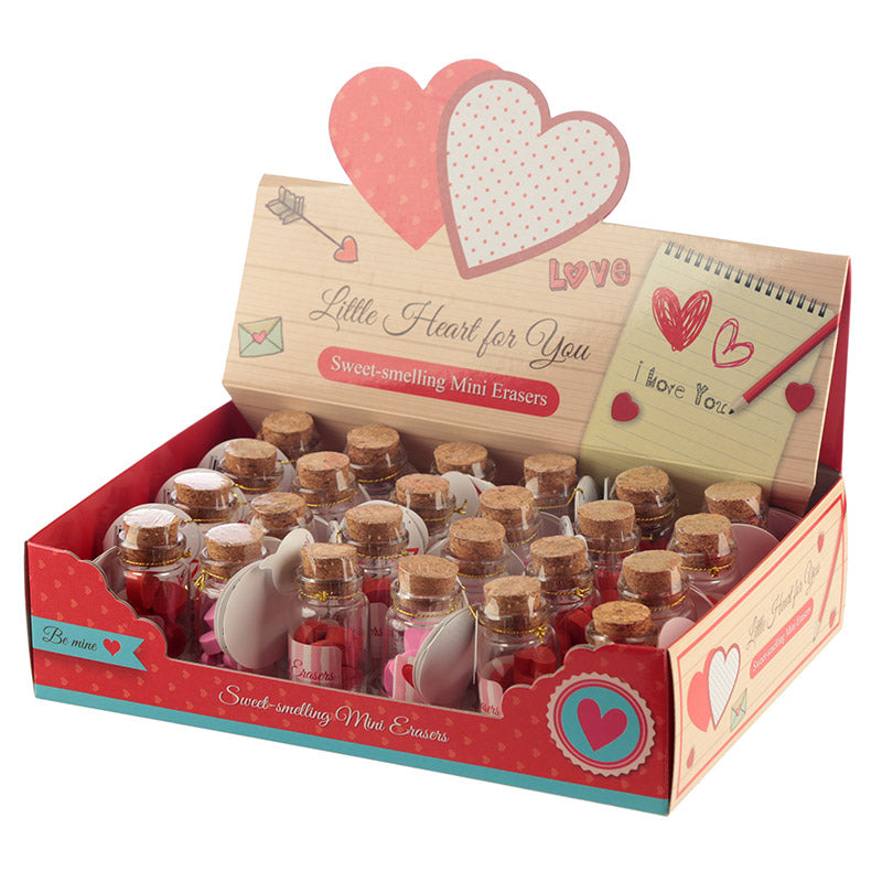 Cute Mini Scented Hearts Eraser Set