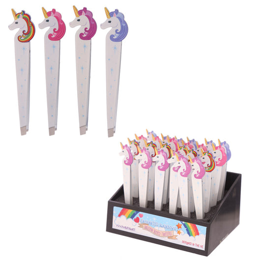 Fun Unicorn Rainbow Design Metal Tweezers