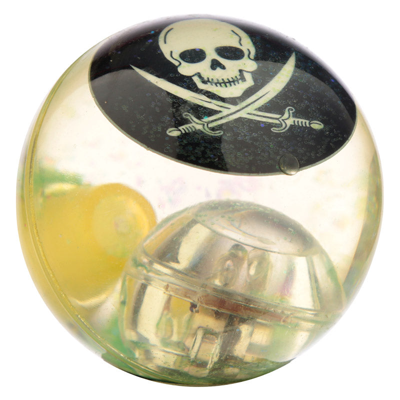 Fun Kids Flashing Rubber Bouncy Ball - Pirate