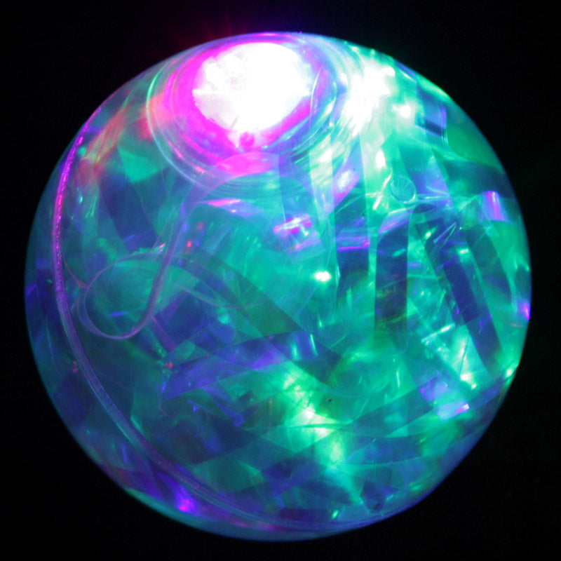 Fun Kids Flashing Rubber Bouncy Ball - Multi Glitter