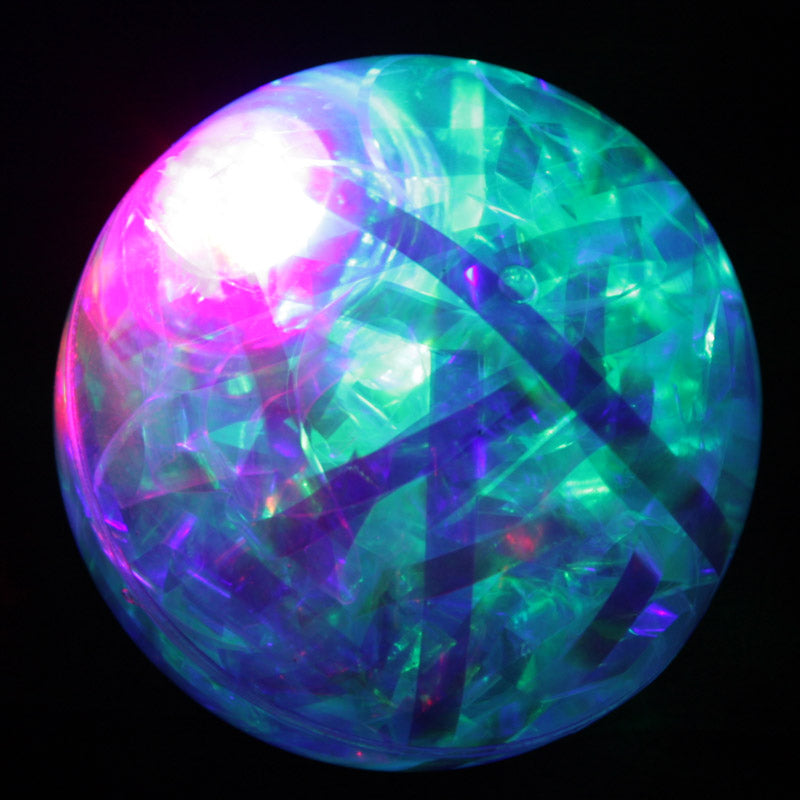 Fun Kids Flashing Rubber Bouncy Ball - Multi Glitter