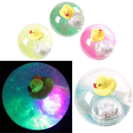 Fun Kids Flashing Rubber Bouncy Ball - Duck