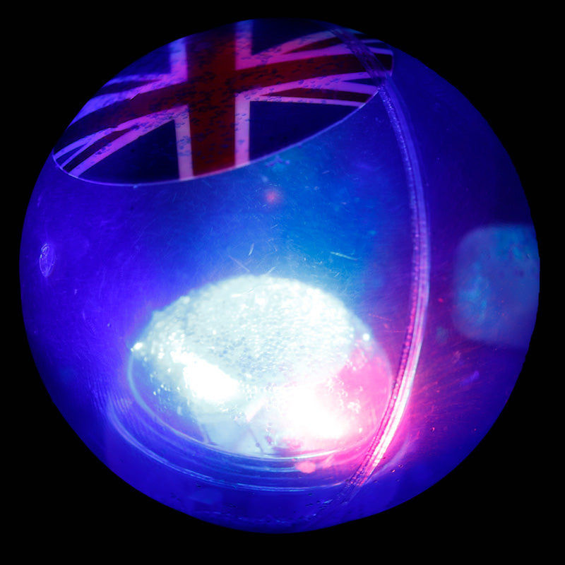 Fun Kids Flashing Bouncy Union Flag Glitter Ball