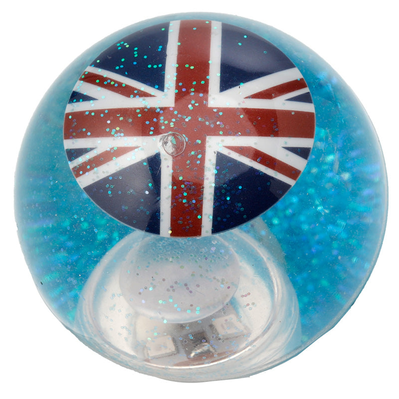 Fun Kids Flashing Bouncy Union Flag Glitter Ball