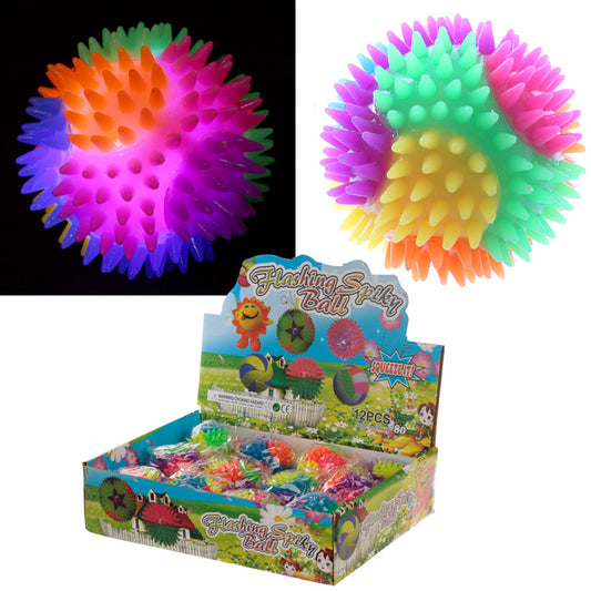 Fun Kids Spiky Bouncy Light Up Ball 7cm