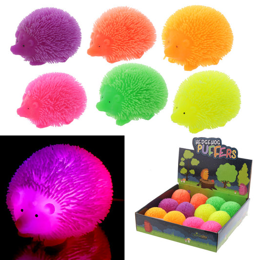 Fun Kids Light Up Squidgy Hedgehog Puff Pet