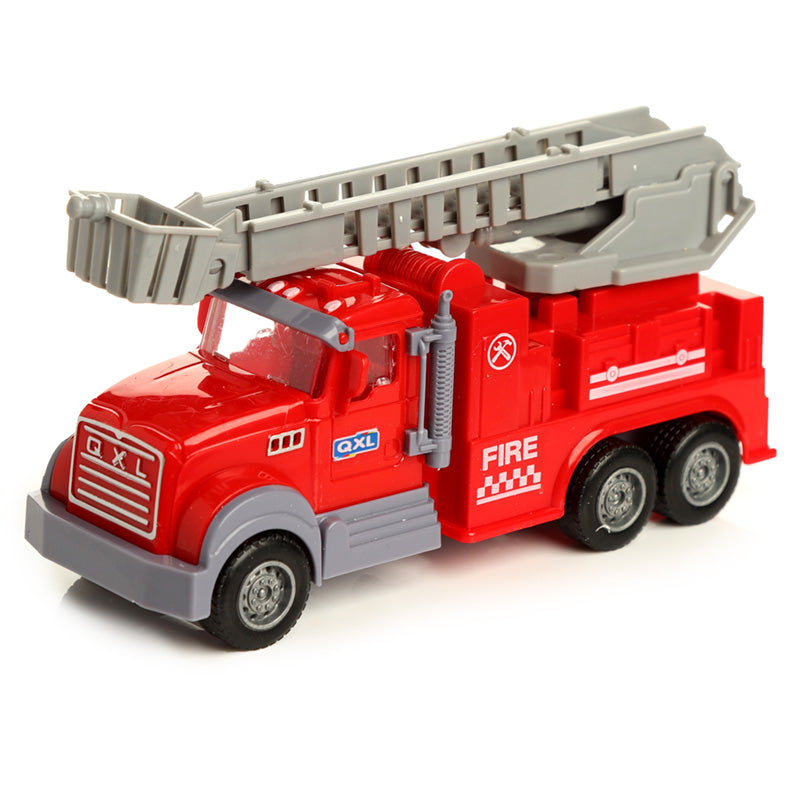 Fun Kids Pull Back Fire Engine Rescue Truck