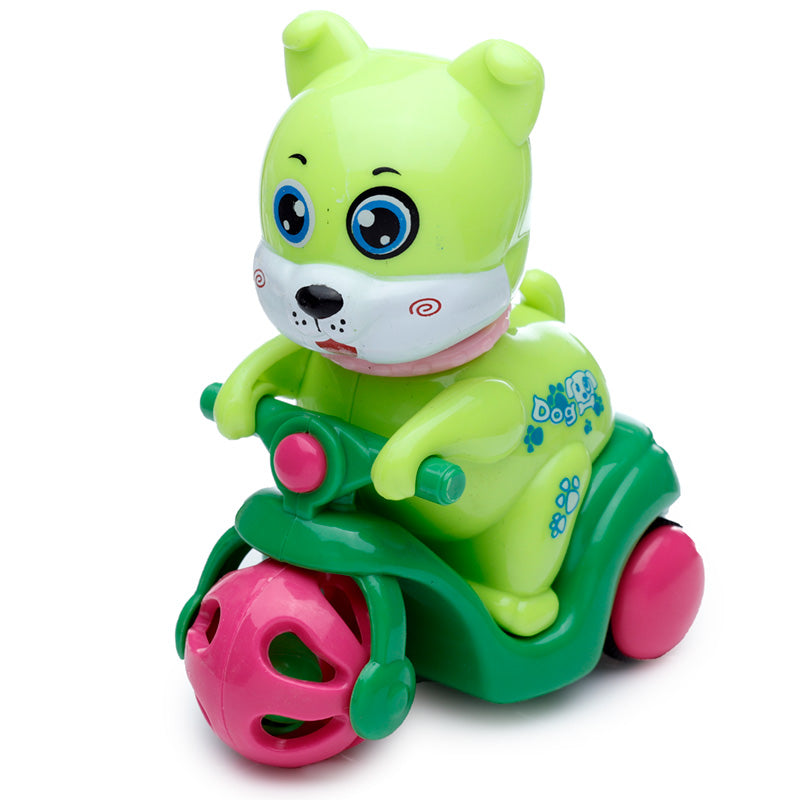 Fun Kids Friction Action Toy - Cute Dog on Scooter