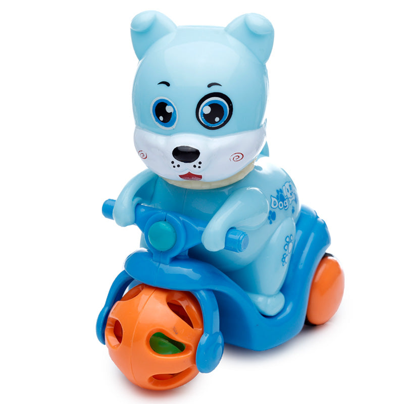 Fun Kids Friction Action Toy - Cute Dog on Scooter