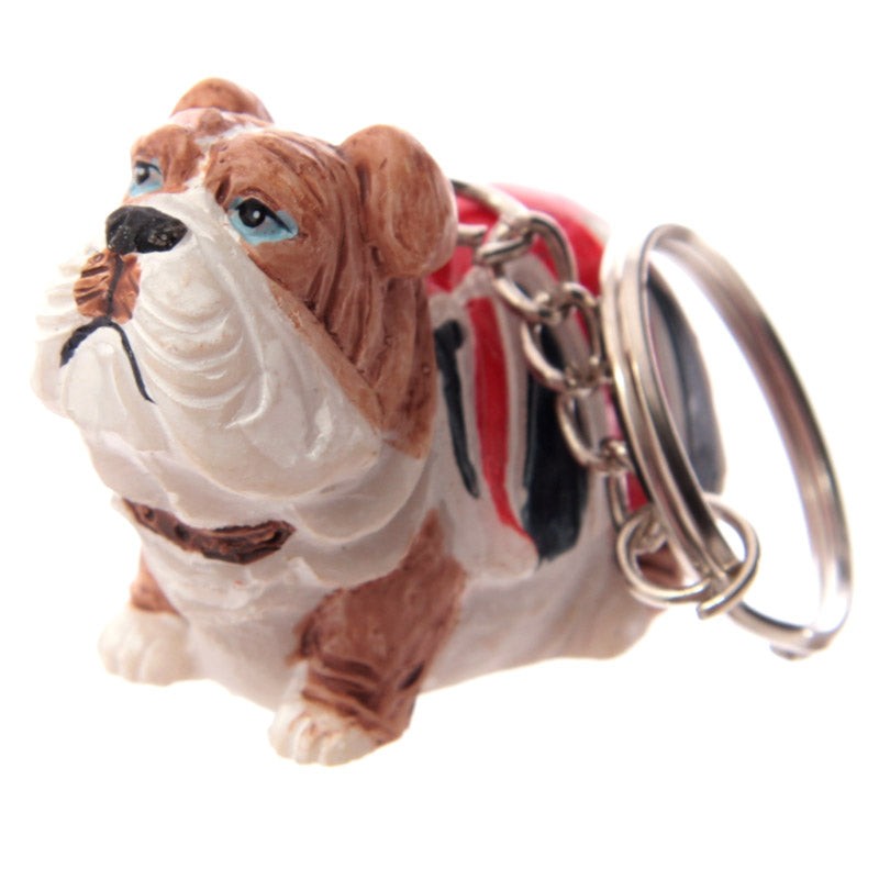 British Bulldog Union Jack Keyring