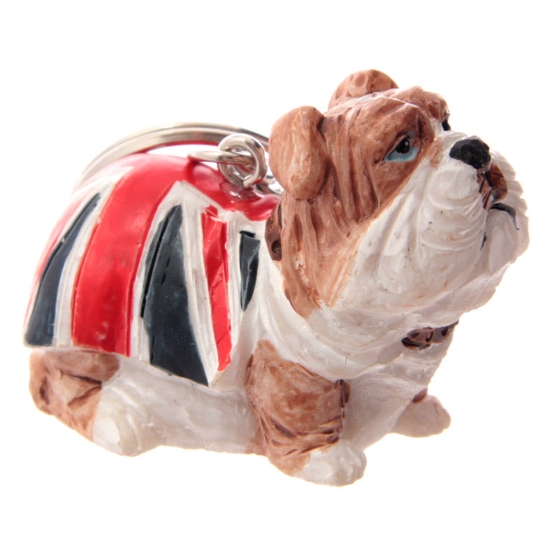 British Bulldog Union Jack Keyring