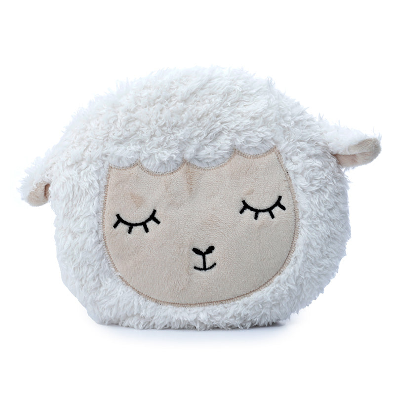 Sleepy Sheep Round Microwavable Plush Wheat and Lavender Heat Pack