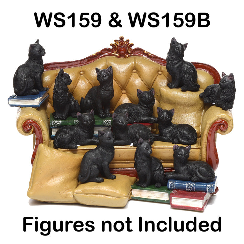 Black Cat Sofa Tiered Trinket Display Stand