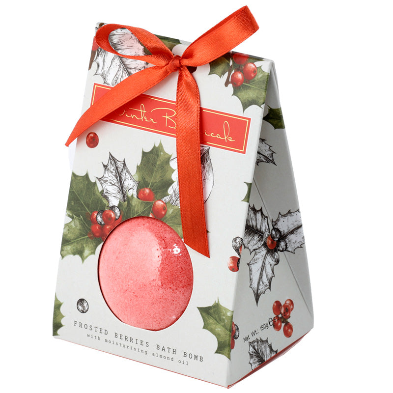 Handmade Bath Bomb in Gift Box - Christmas Winter Botanicals