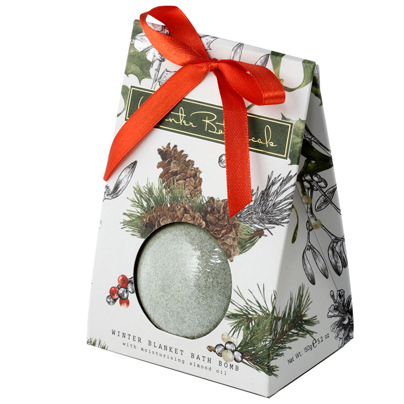 Handmade Bath Bomb in Gift Box - Christmas Winter Botanicals