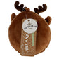 Christmas Reindeer Relaxeazzz Plush Round Travel Pillow  and  Eye Mask Set