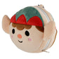 Christmas Elf Relaxeazzz Plush Round Travel Pillow  and  Eye Mask Set