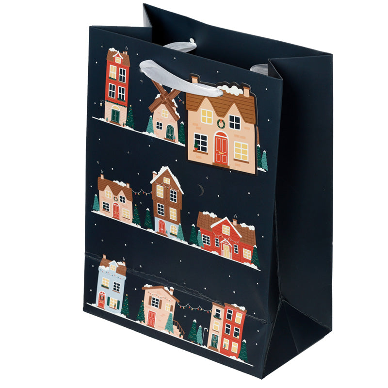 Christmas Houses Medium Gift Bag