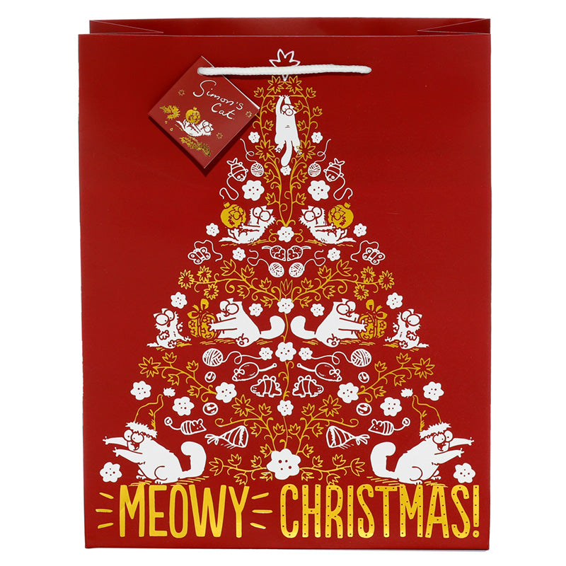 Meowy Christmas Simon's Cat Large Christmas Gift Bag