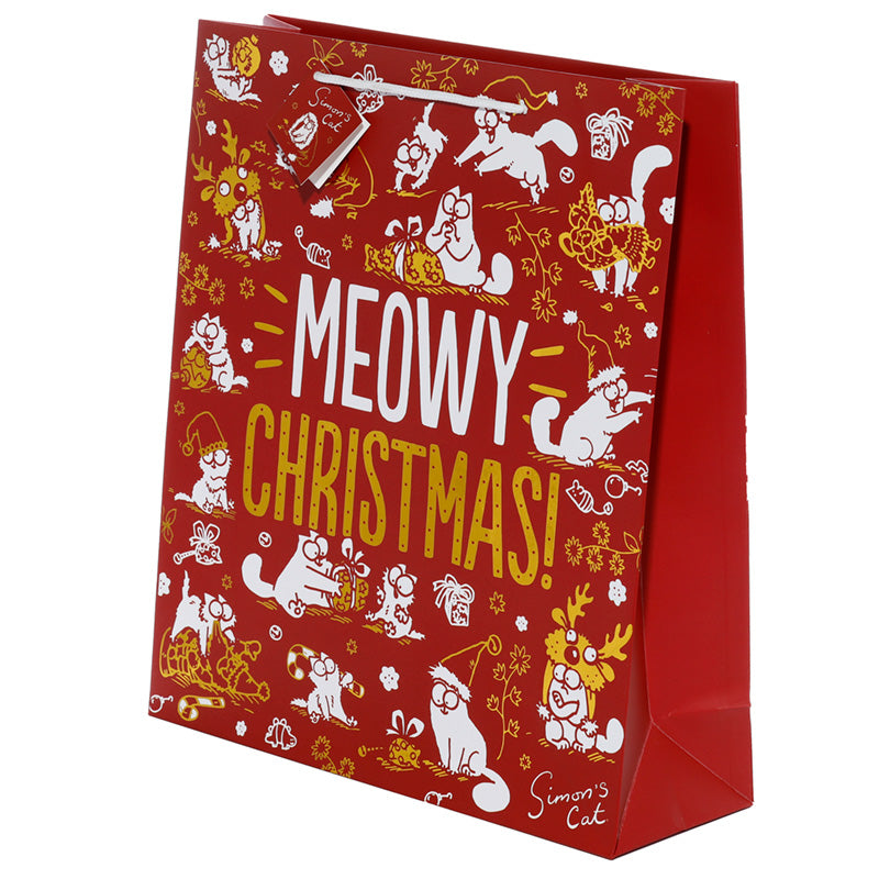 Meowy Christmas Simon's Cat Extra Large Christmas Gift Bag