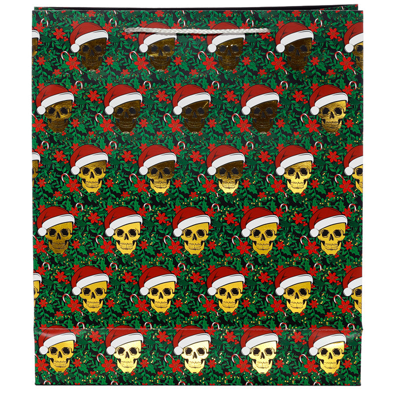 Metallic Skulls Extra Large Christmas Gift Bag