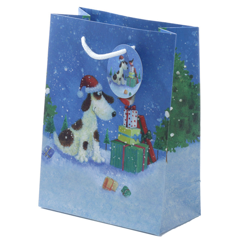 Jan Pashley Christmas Dog Medium Gift Bag