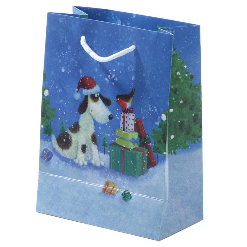 Jan Pashley Christmas Dog Medium Gift Bag