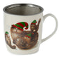 Porcelain Mug  and  Infuser Set - Kim Haskins Christmas Elf Cats