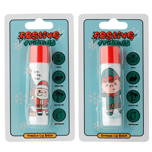 Christmas Stick Lip Balm - Elf (Orange)  and  Santa (Vanilla)