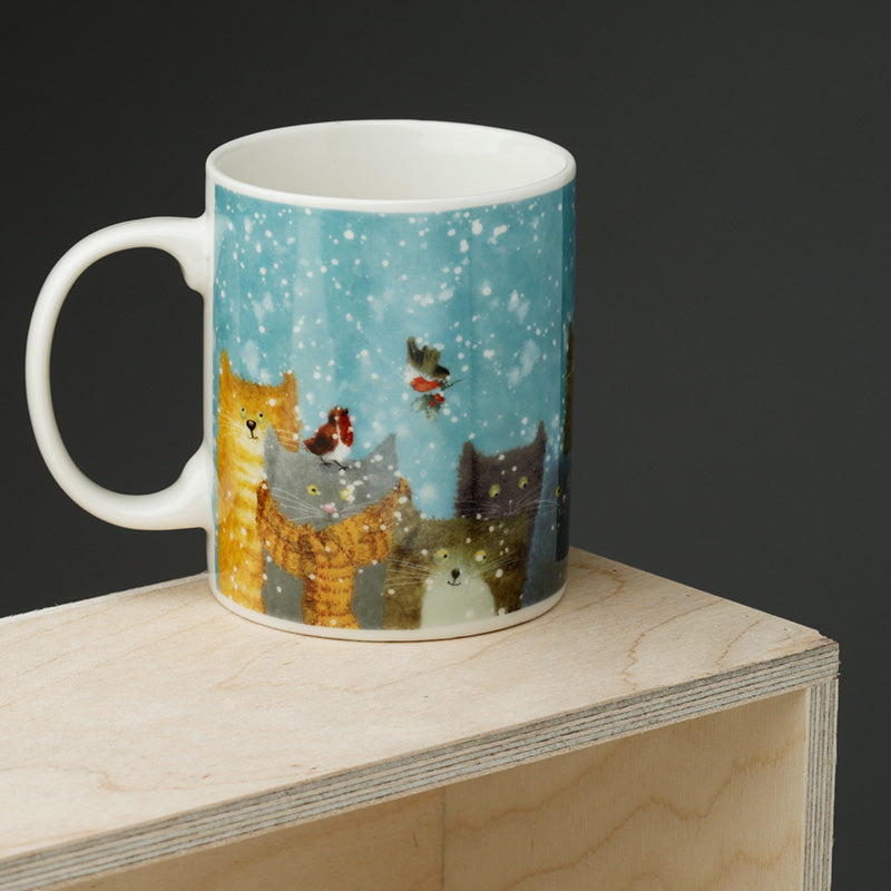 Porcelain Mug - Jan Pashley Christmas Cats