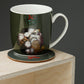 Porcelain Mug and Coaster Gift Set - Kim Haskins 12 Cats of Christmas