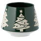 Stoneware Mug Green Glaze Relief - Christmas Tree