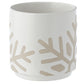 Stoneware Mug White Glaze Relief - Snowflake