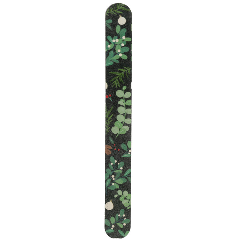 Christmas Nail File - Floral Winter Berries and Mistletoe