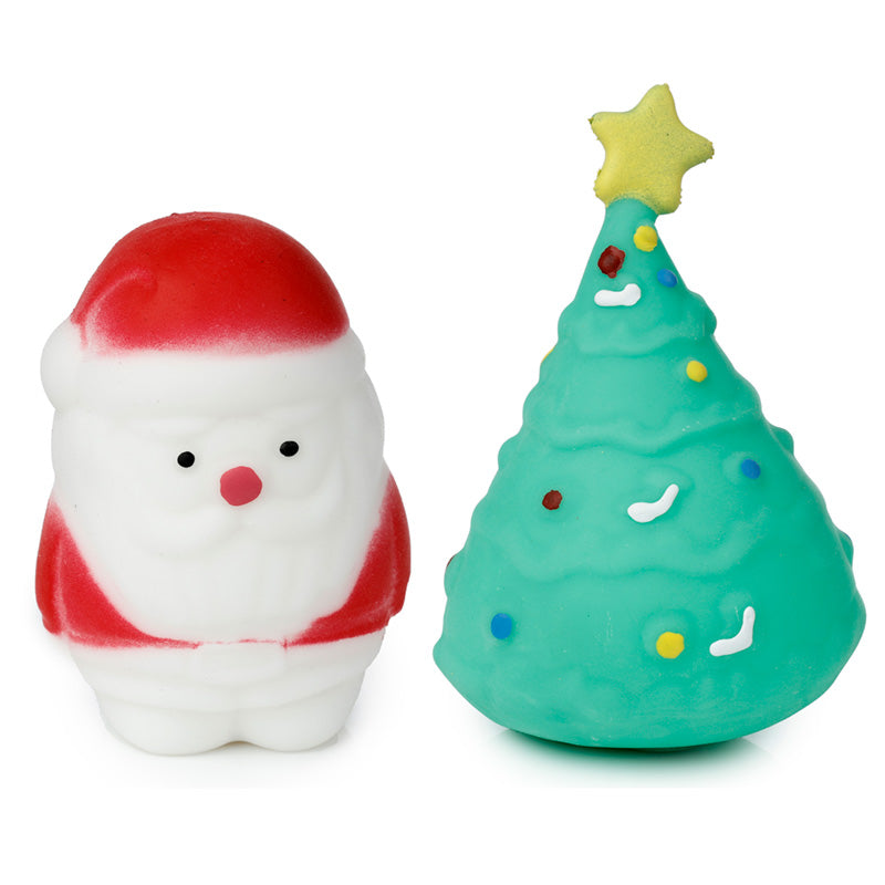 Fun Kids Christmas Tree  and  Santa Stretchy Toy